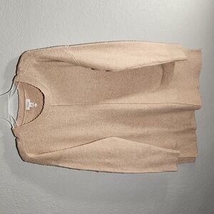 a.n.a Sweater Womens Size M Tan Fuzzy Tunic Long Top